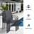 5 Pieces Patio Square Table Outdoor Dining Set-1643595167