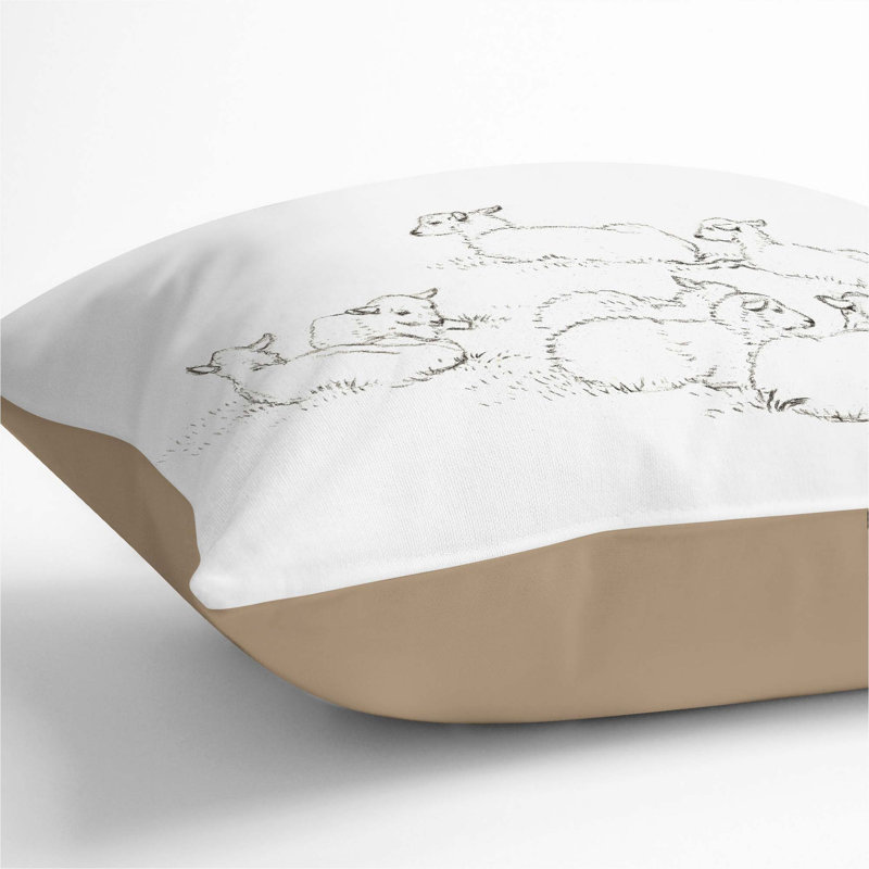 Square Cushion, 40cm H x 40cm W x 15cm D, Stone