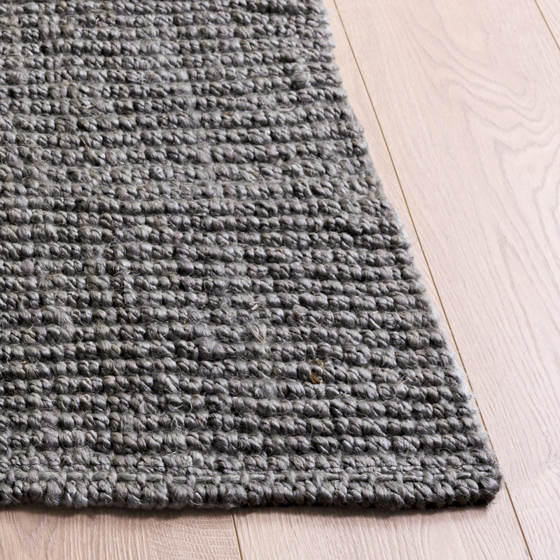 Ame Natural Fiber Hand Woven Jute Solid Color Rug, Rectangle 6' x 9'