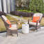 2 - Person Patio Dining Set with Round Table , Cushions Included-1110852079