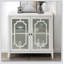 Console blanche avec 2 portes