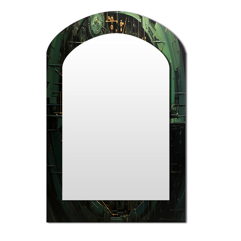 Miroir décoratif sur arc en métal, 43 po x 33 po