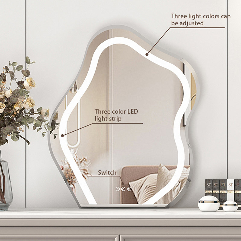 Makeup Vanity with Light mirror,4 drawers