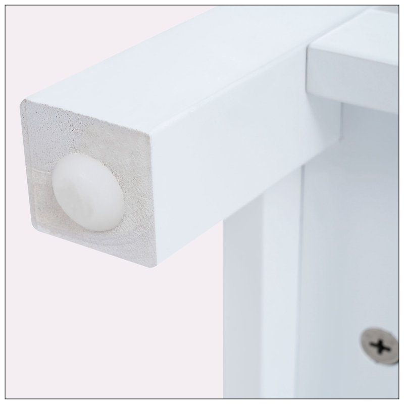 White and Gold Freestanding Single Bathroom Vanity Base