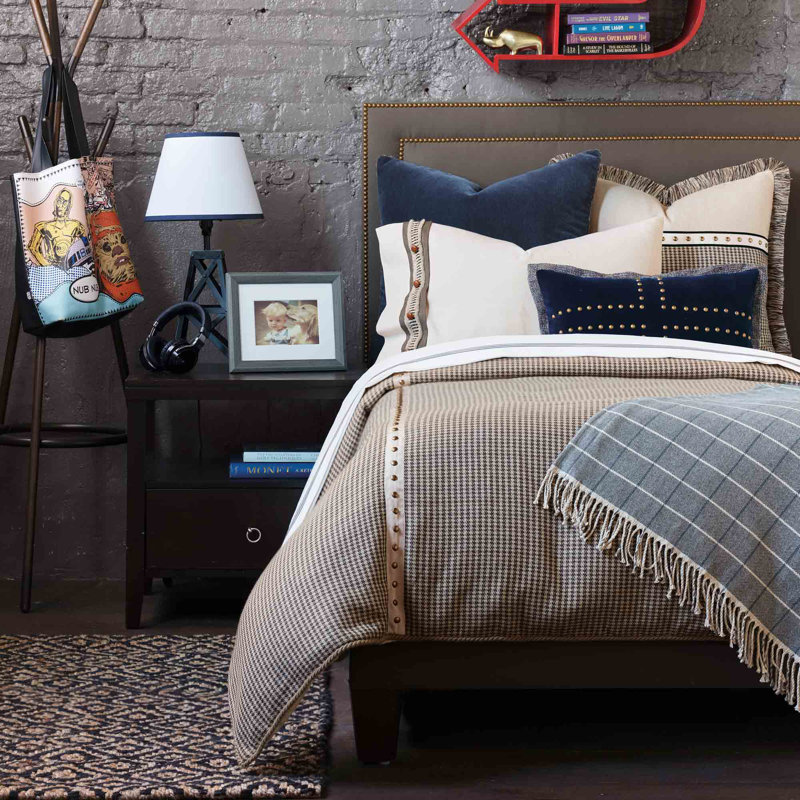 Cody Tan Striped Cotton Blend 7 Piece Duvet Cover Set, Daybed Duvet Cover + 2 Additional Pieces