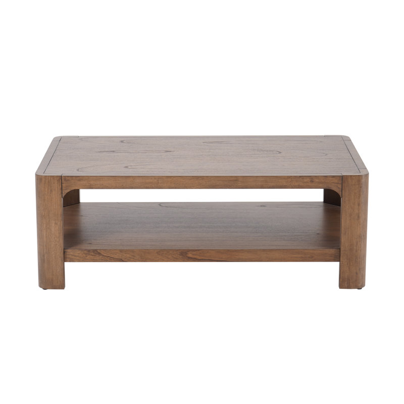 Burroughs Coffee Table With Open Shelf, Walnut, Walnut