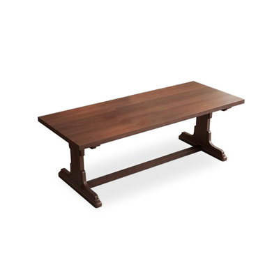 Table de salle à manger rectangulaire en bois massif de style médiéval français