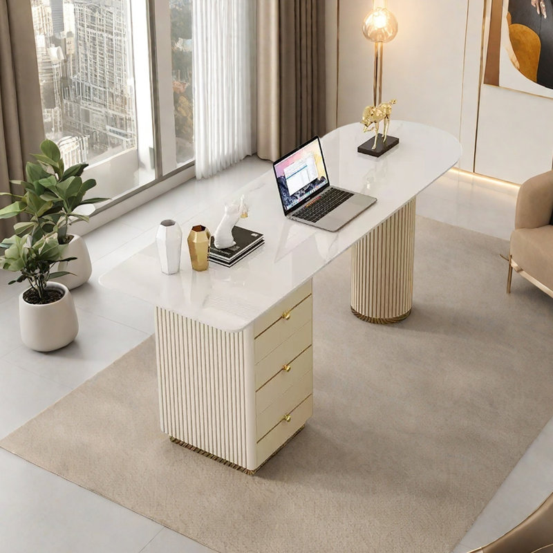 Commode à tiroirs en pierre frittée Light Luxury, H 29,53 po x l 55,12 po x P 23,62 po