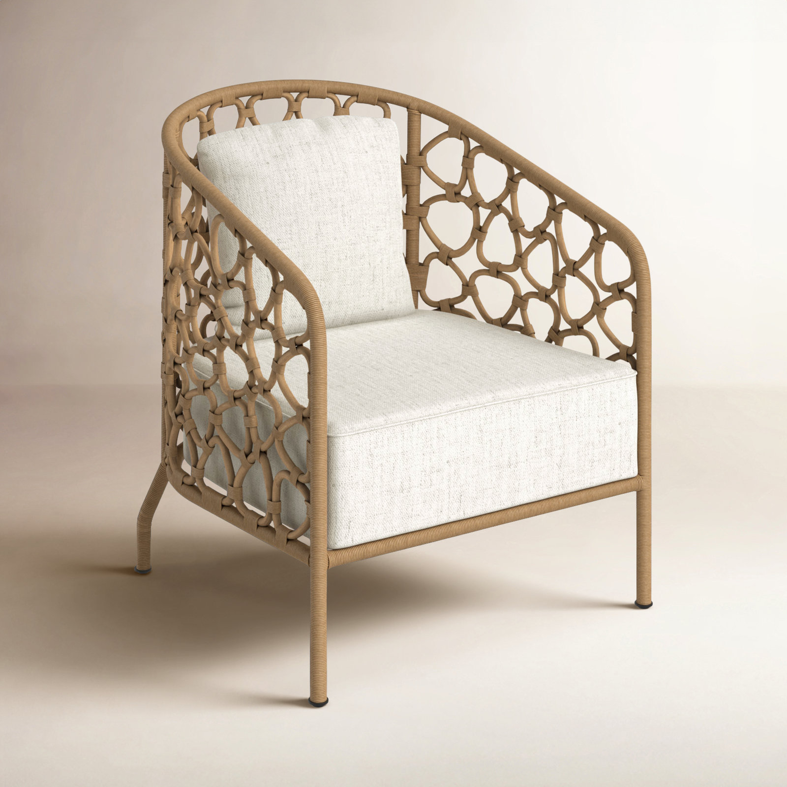 Adalard Barrel Chair, Brown