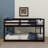 Twin-Size Stacked Floor Bunk Bed Equipped With Ladder-1925855934