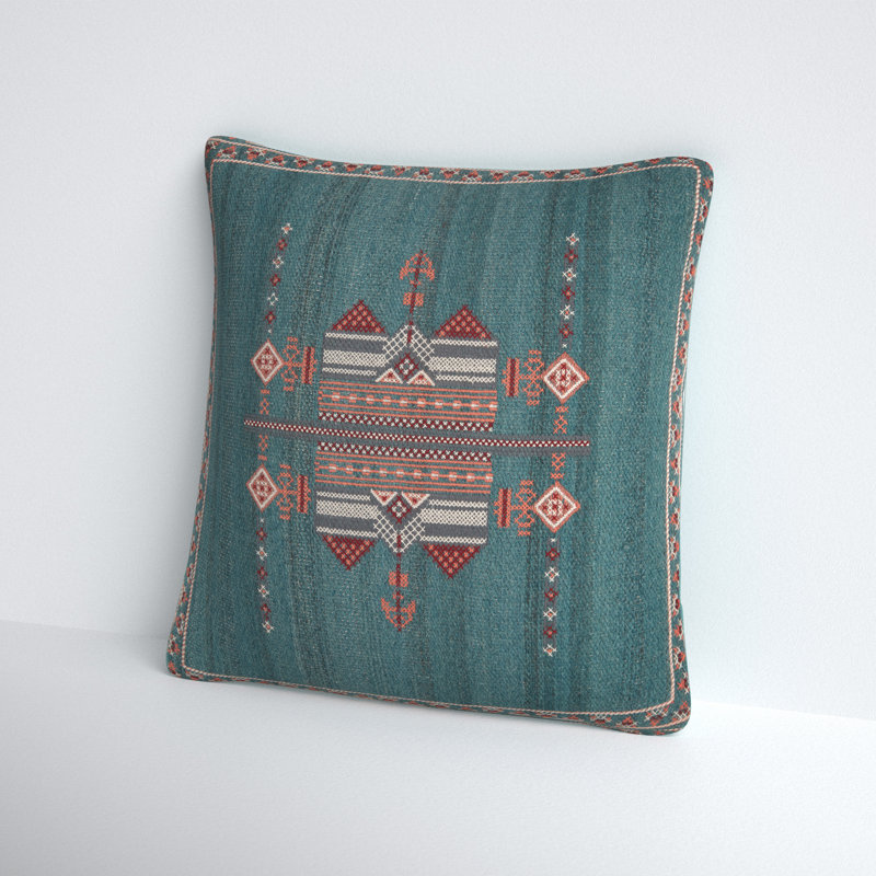 Mikes Embroidered Throw Pillow, Polyester/Polyfill