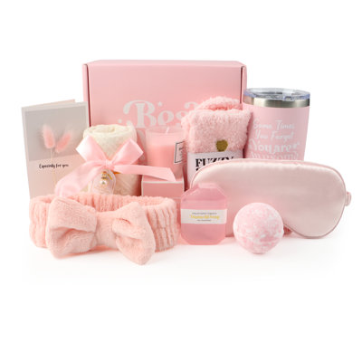 Pastel Self-Care Home Spa Gift Set for Birthday Gifts for Women