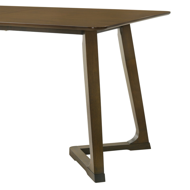 Nema Solid Wood Base Dining Table, Brown