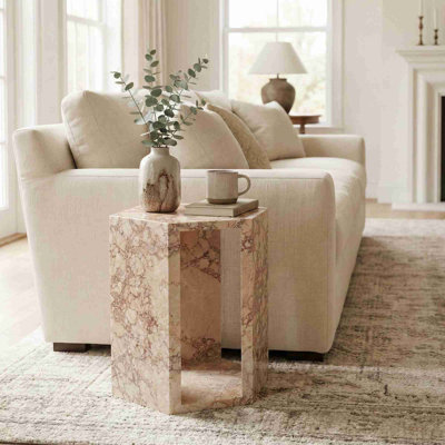 Table d'appoint en marbre naturel