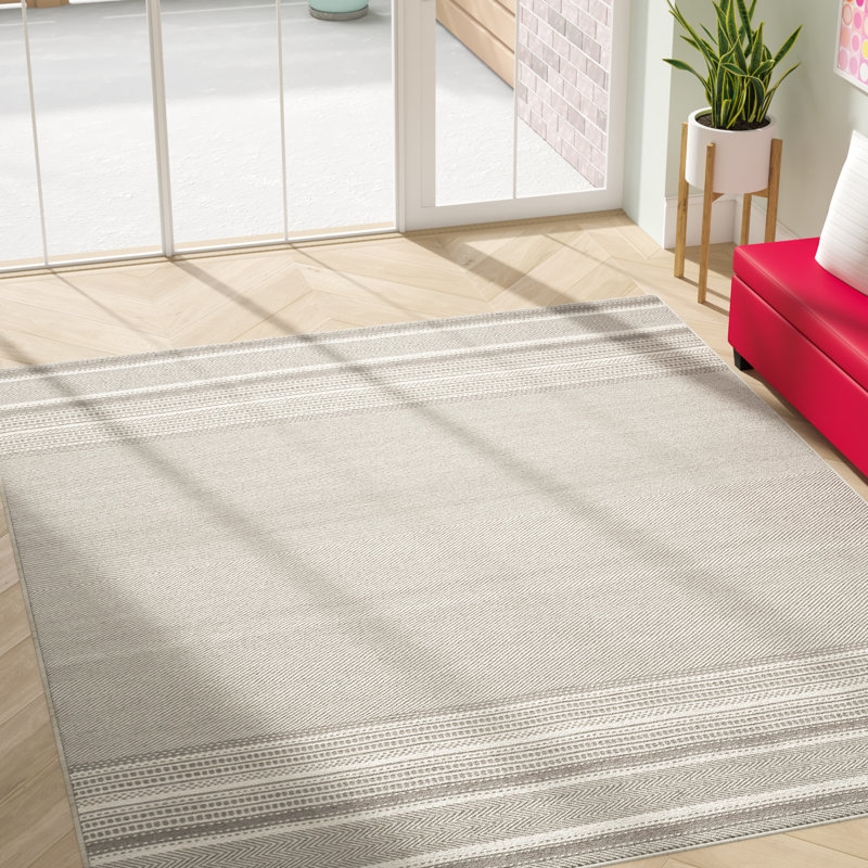 Tapis géométrique en laine tissé à la main Esteves, Rectangle 10 pi x 14 pi