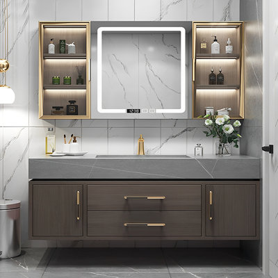 Armoire de salle de bain moderne, simple et luxueuse.