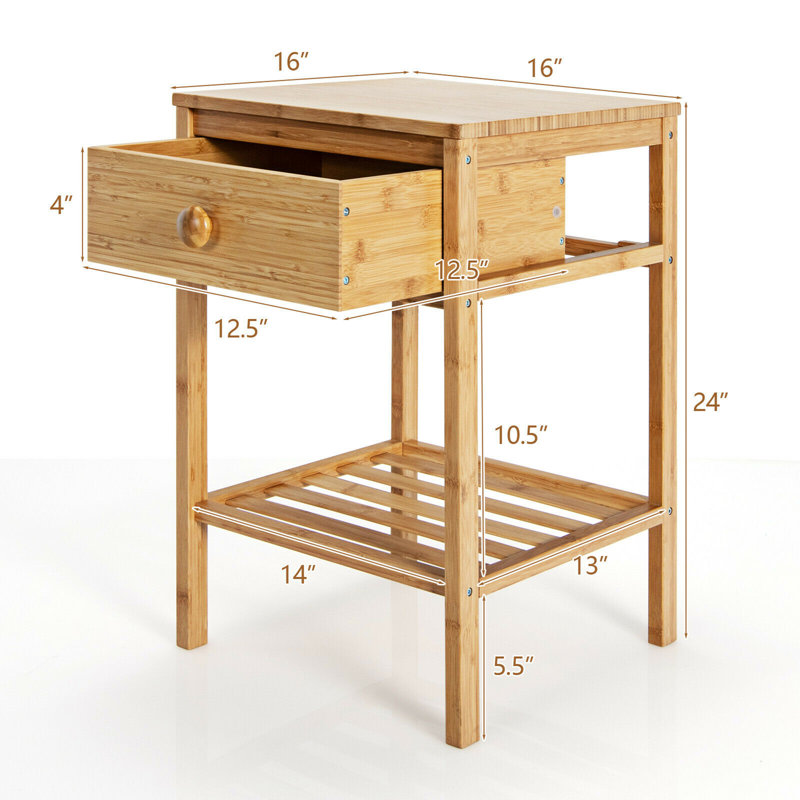 Table de bout avec rangement Dashae
