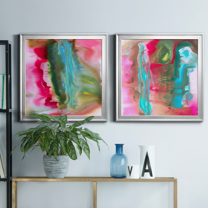«Spring Wood I», reproduction de photo sur toile 2 pièces, Argent, H 26,5 po x l 53 po x P 1,5 po