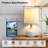14" Modern White Ceramic Small Table Lamp with Pre-Assembled Shade-88191430