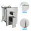 Système de douche avec barre coulissante réglable, système de douche carré mural de 12 pouces avec valve brute