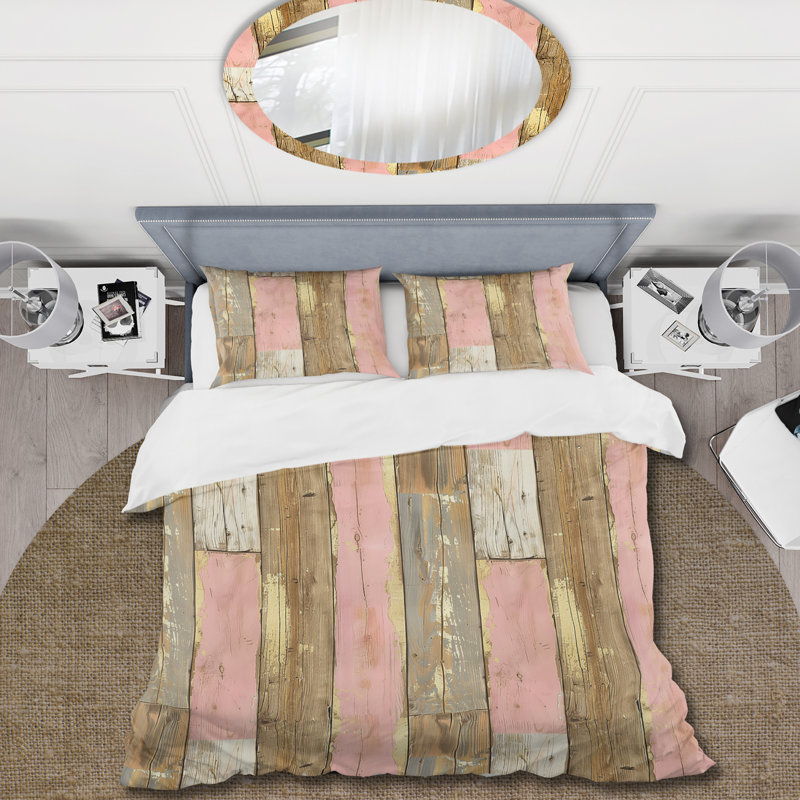 Ensemble de housse de couette Vintage Barnwood Charm VII - Country, Housse de couette très grand + 2 taies décorativ