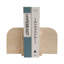 Arched Travertine Bookends In Tan Marble