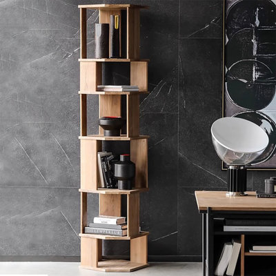Walnut Modern Solid wood Standard Bookcase