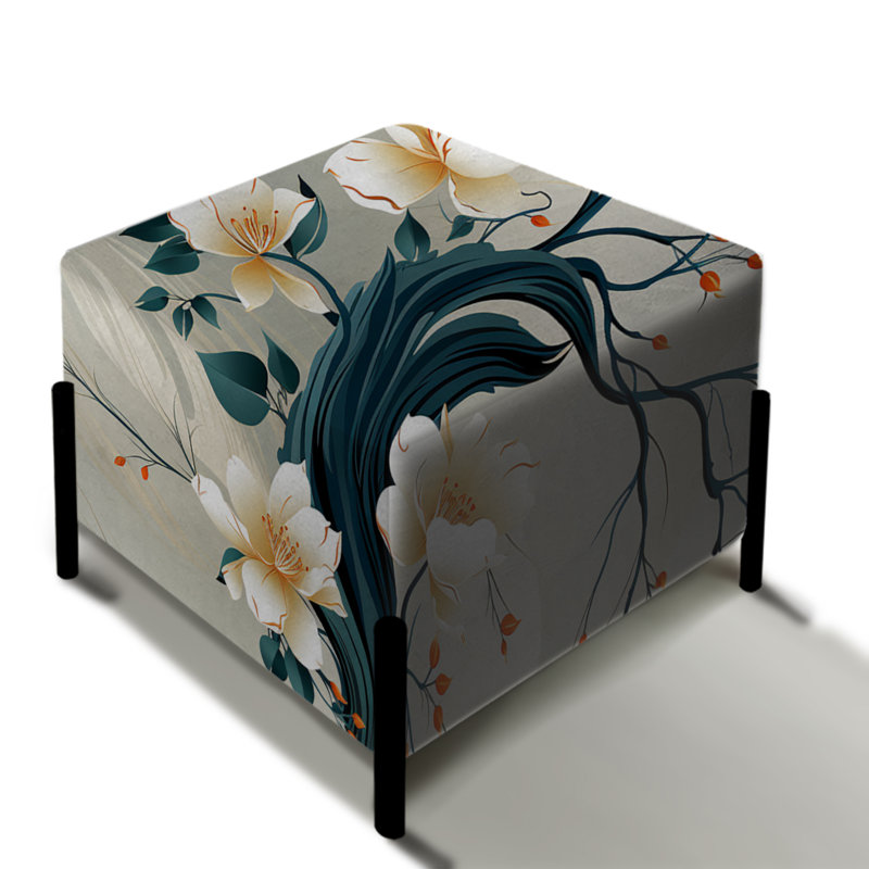 Zen Elegance - Oriental Square Ottoman