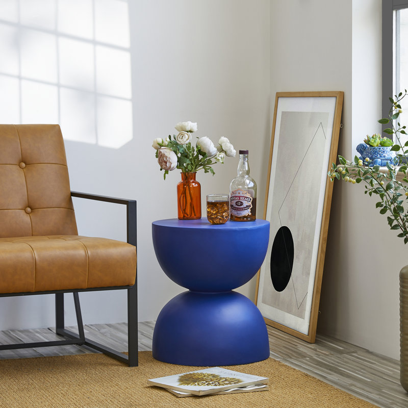 Tabouret d'appoint 17,75 po de hauteur, Bleu de cobalt