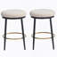 Ensemble de deux tabourets de comptoir modernes avec structure en fer, coussin éponge, repose-pieds, idéal pour la cuisine, la chambre à coucher et la salle à manger-980501215-980501202
