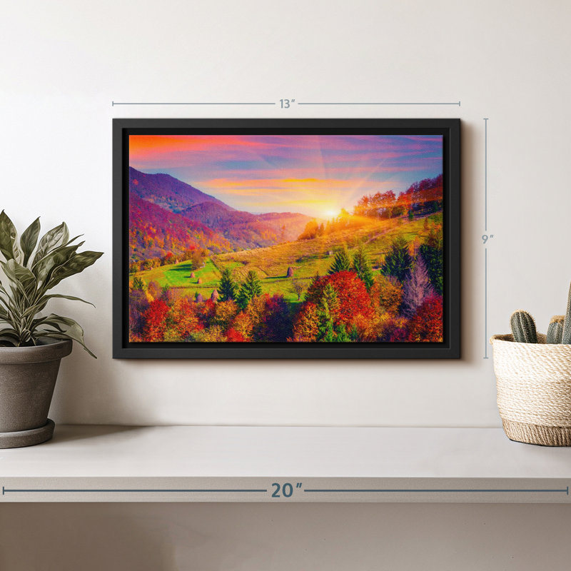 Nature, impression sur toile «Mountain Autumn Sunrise», H 9 po x l 13 po
