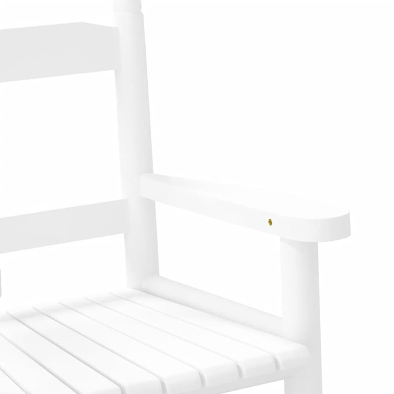 Poplar Wood Rocking Chair, White