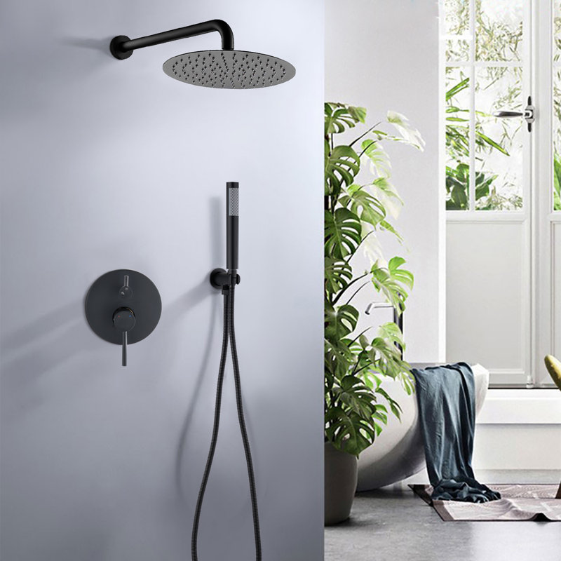 Diverter All-In-One Kit with Rough in-Valve, Matte Black