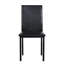 Ensemble de coin-repas 5 pièces avec plateau en faux marbre, structure en métal noir profond et 4 chaises rembourrées