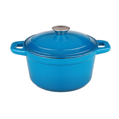 Prep & Savour Maniteau 3 Quarts Non-Stick Enameled Cast Iron Round Dutch Oven