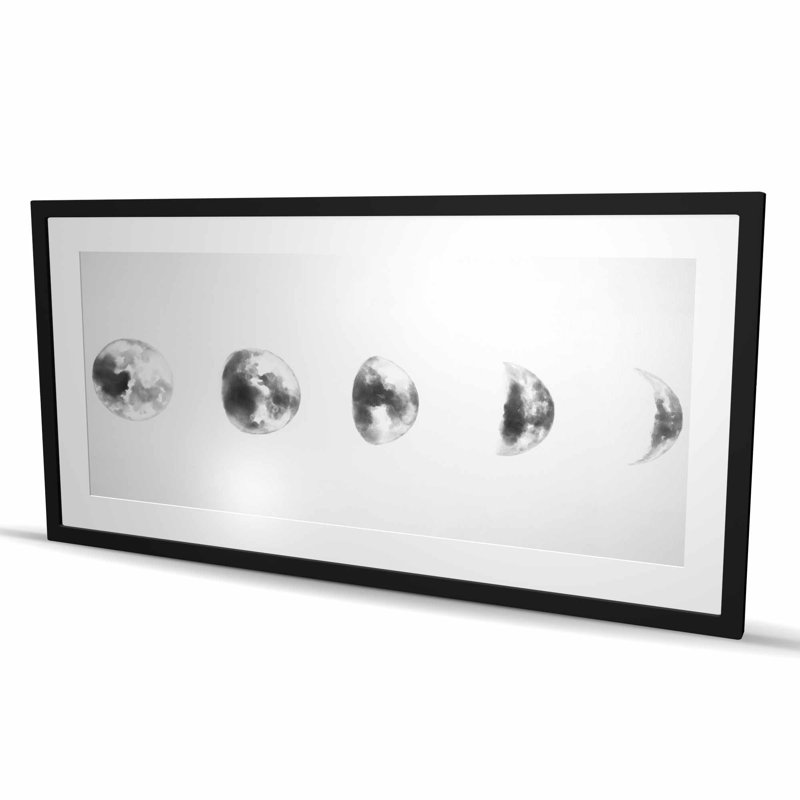 Black and White Eclipse - Earth & Galaxy Bedroom Print Decor