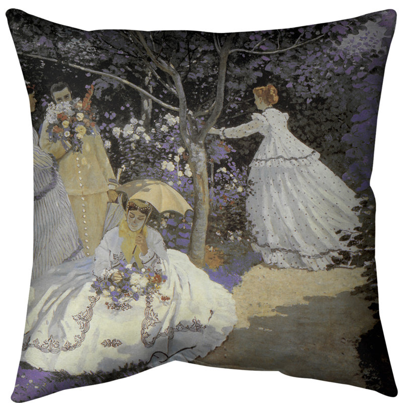 Coussin Claude Monet, 14 po x 14 po, Duvet synthétique, Mauve