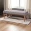 Banc de salle à manger rembourré en bois gris H 17,17 po x l 46,71 po x P 17,52 po Tomball