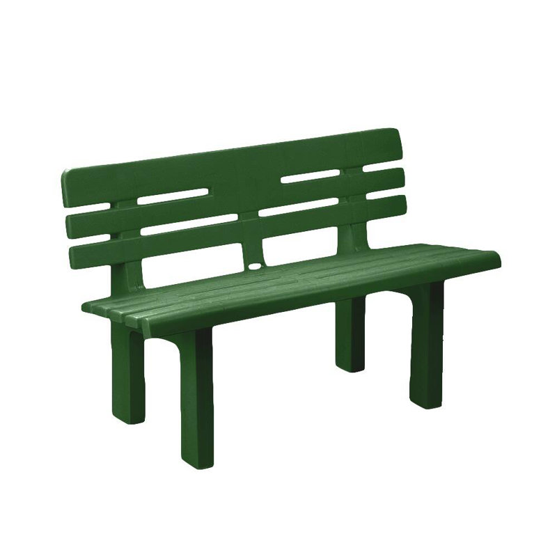 Izabella Plastic Outdoor Bench, Green