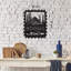 Élégant accessoire mural décoratif en métal, noir, 11,8 po x 14,6 po | Fabrication 100% métal, épaisseur: 0,08 pouce | Conception murale facile, parfaite pour la décoration intérieure et l'esthétique moderne, durable et élégante