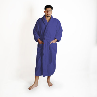 Peignoir mi-mollet 100% coton éponge avec poches