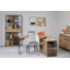 Beacon 55,83" L-Shaped Executive Desk with Glass Panel and Storage Cabinet-1300071285