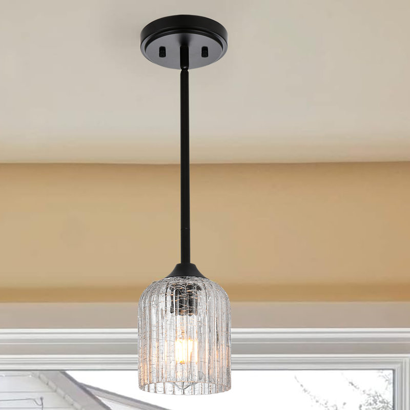 Ensemble de 3 luminaires suspendus modernes, luminaire suspendu en verre craquelé noir mat pour îlot de cuisine, plafonnier contemporain pour chevet de salle à manger de cuisine