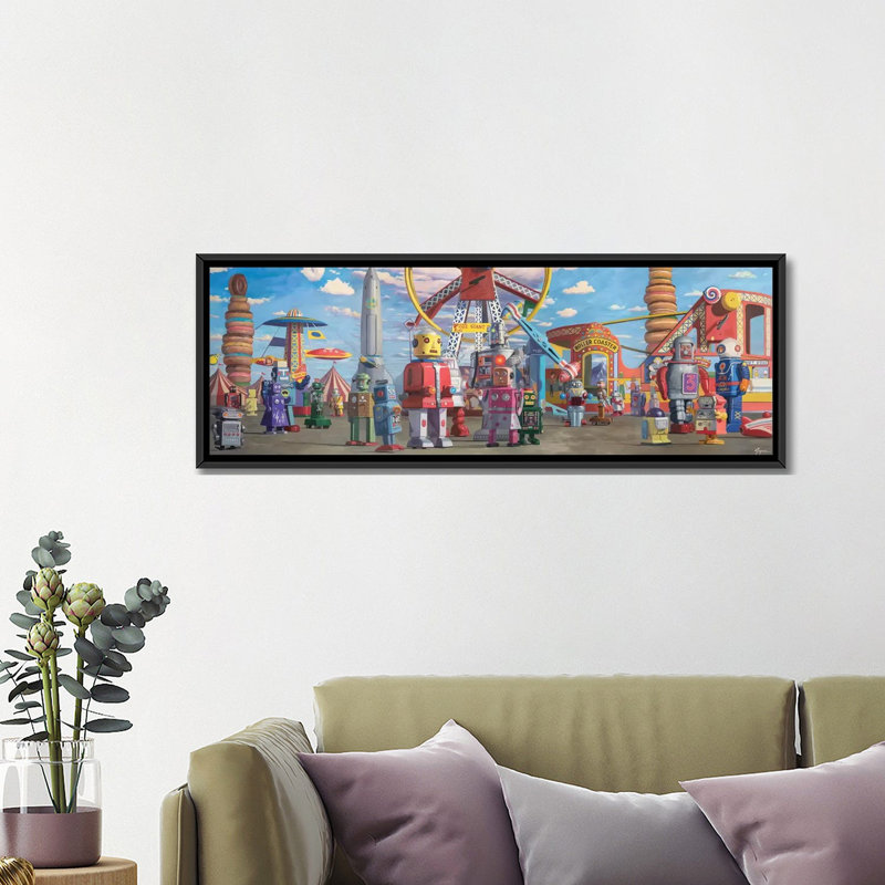 Fairfields par Eric Joyner - Toile giclée sur toile panoramique, H 16 po x l 48 po x P 1,5 po, Cadre noir