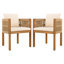 Ensemble de 2 chaises d'extérieur en bois d'acacia avec poignées en corde, coussins lavables et imperméables, capacité de 400 lb-1124723405-1124723406