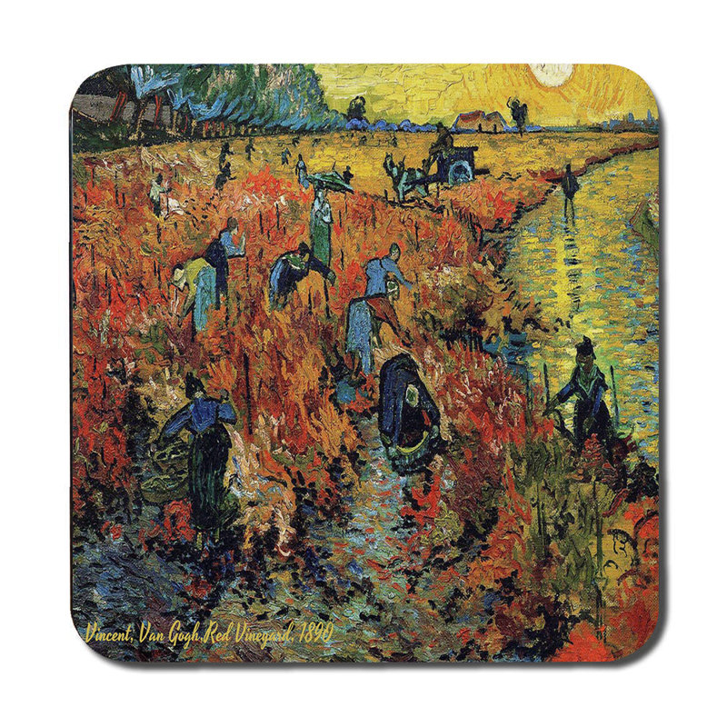 Vincent Van Gogh Red Vineyard Placemat and Coaster Set