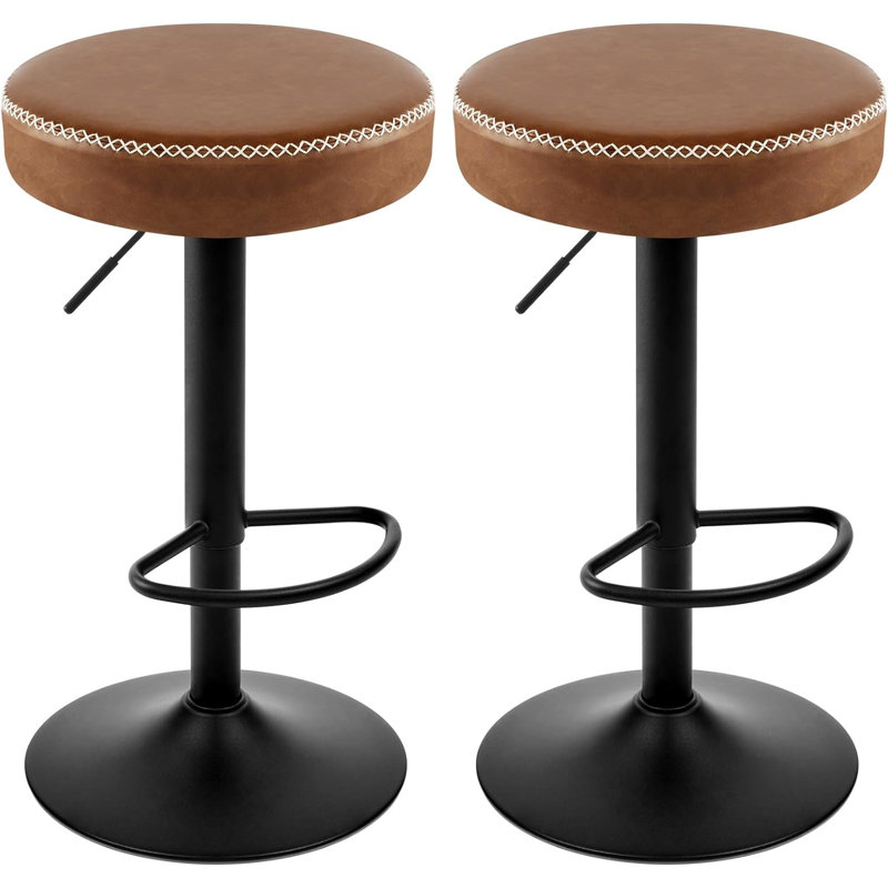 Sutherby Swivel Yes Bar Stool, Brown, 2