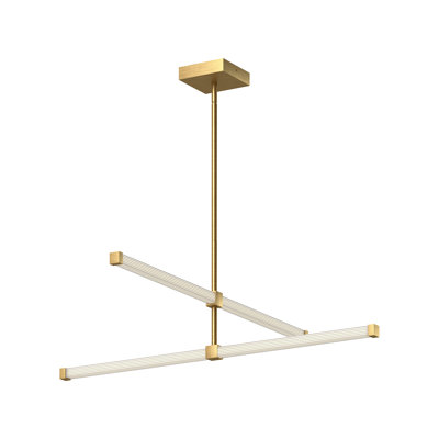 Blade 2 - Light Dimmable LED Sputnik Modern Linear Chandelier