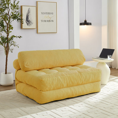 Canapé-lit pliant avec appui-tête et coussin lombaire, sans assemblage 
