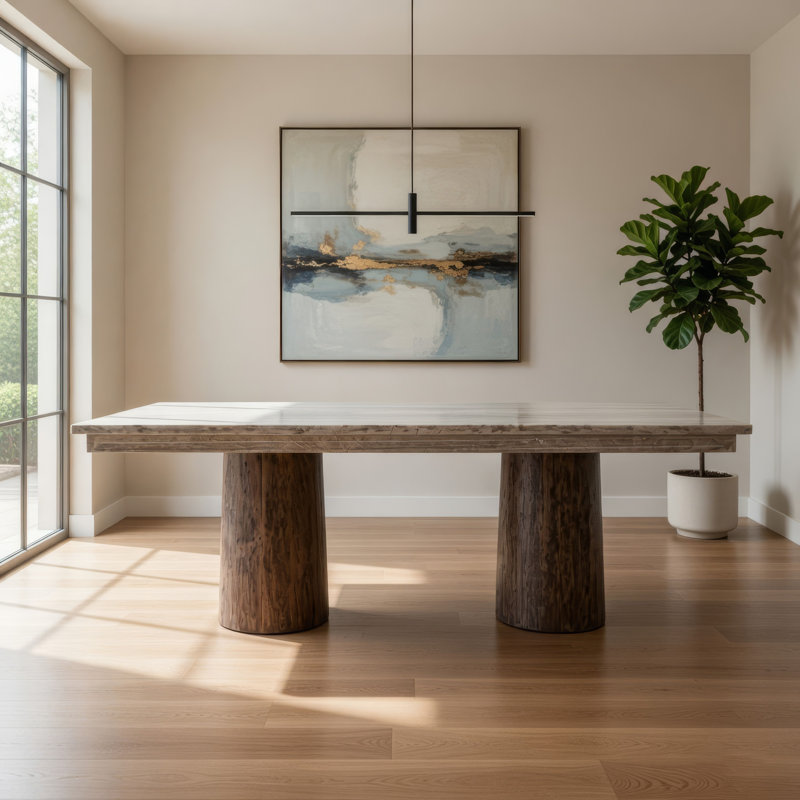 Kohl Rectangular 86.5'' L x 39.25'' W Dining Table